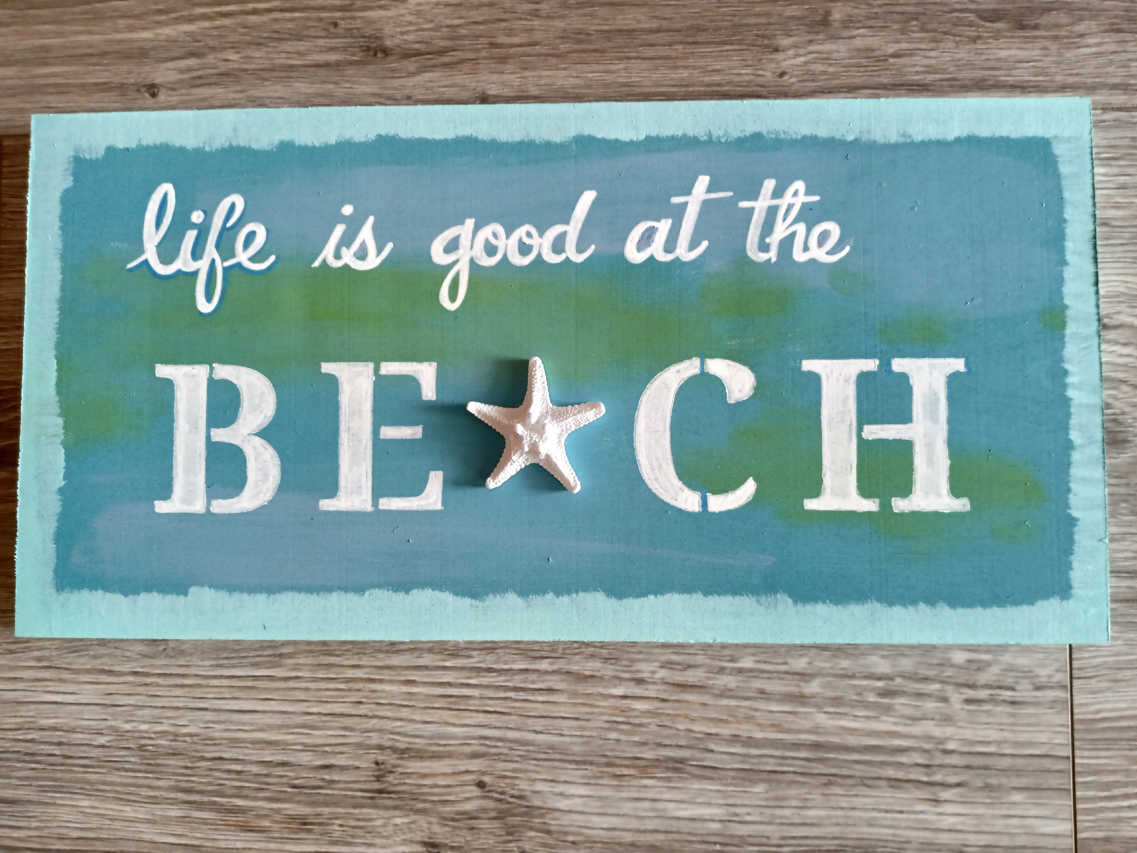 Beach art plaque